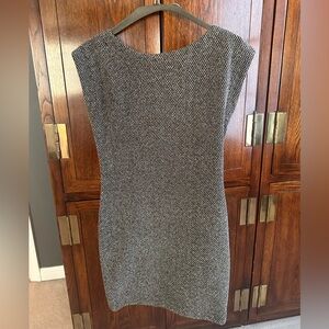 ZARA Basic Grey Tweed Pencil Dress